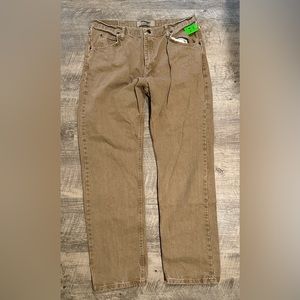 Men’s Wrangler Authentics Tan Jeans 38x32